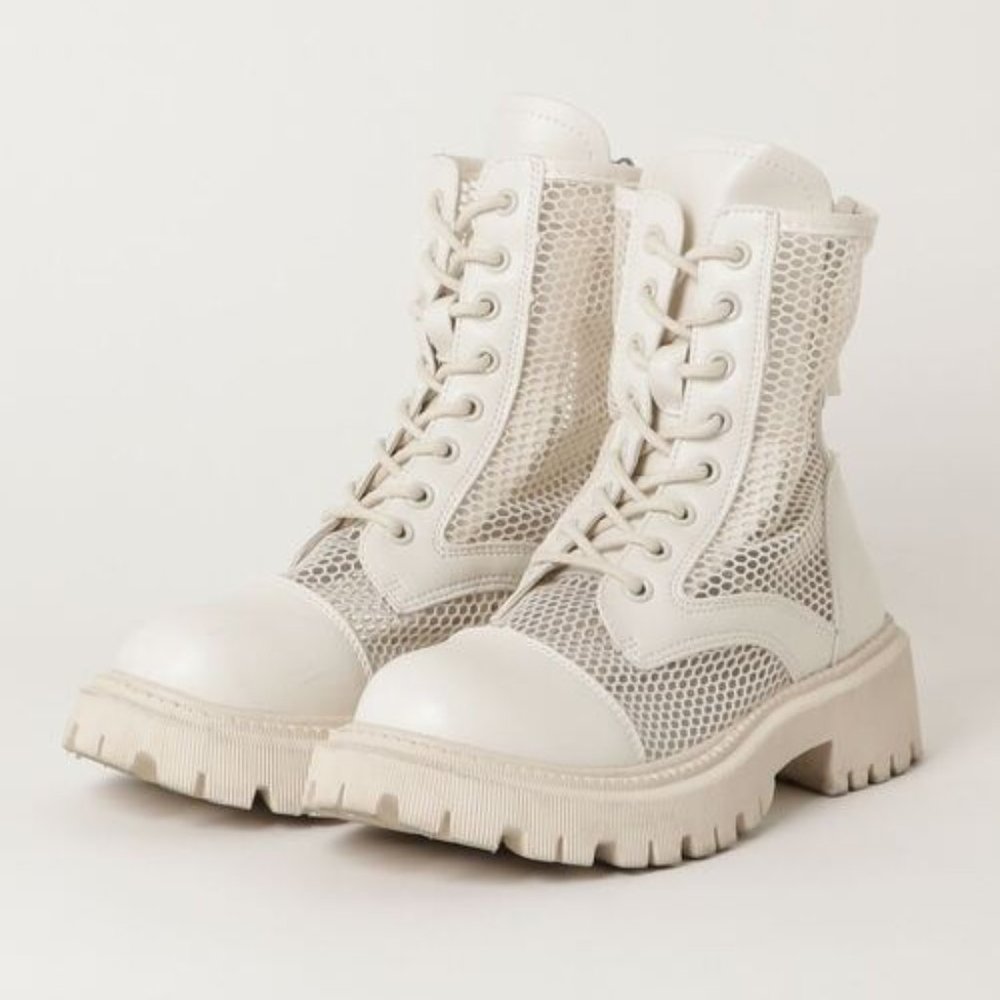 Lace up Mesh boots